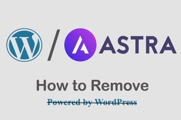 How To Remove the Footer Text in the Astra Theme - theqry