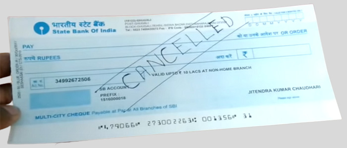 What Is Cancelled Check In India