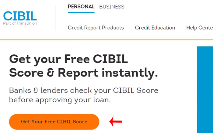 How to Check and Download CIBIL Report Free Step 2