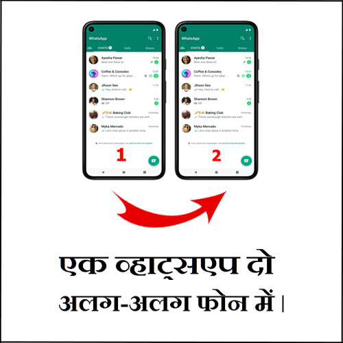Ek Hee WhatsApp Ko Do Alag-Alag Phone Mein Chalaen