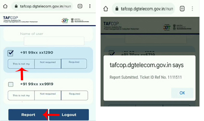 How Many Sim Registered On My Aadhar Step 4