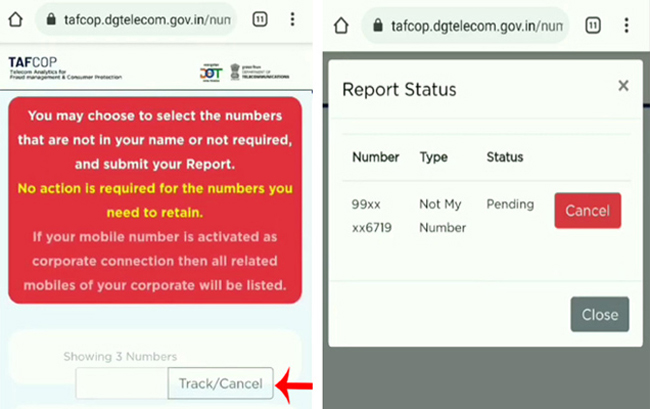 How Many Sim Registered On My Aadhar Step 5