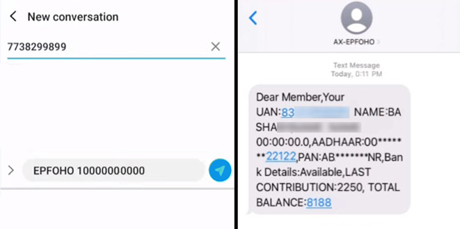 How to Check PF Account Balance through SMS