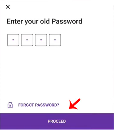 How to change PhonePe password Step 4