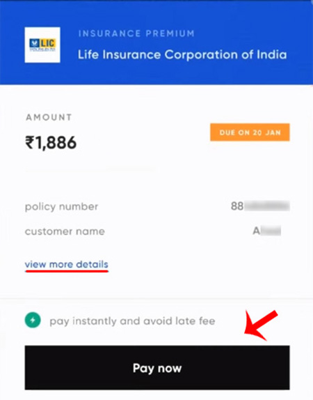 CRED App Se LIC Premium Kaise Bhare Step 7