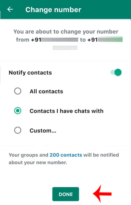 Whatsapp Ka Number Change Kaise Kare Step 4