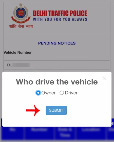 Delhi Traffic Police E-Challan Pay Kaise Kare Step 3