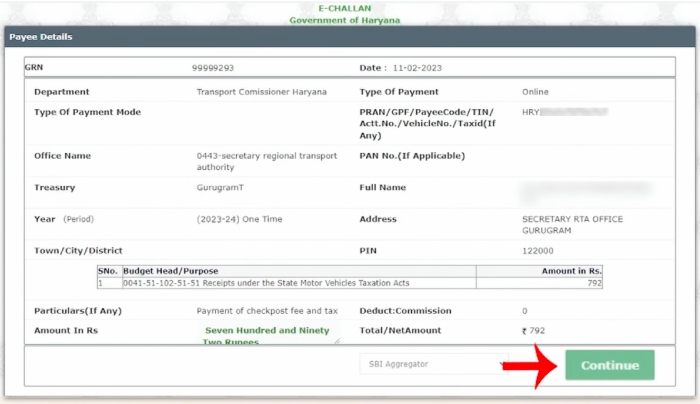 Haryana Ka Road Tax Kaise Bhare Step 11