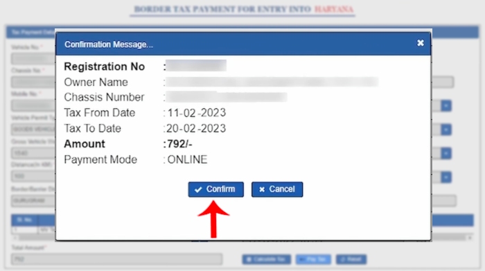 Haryana Ka Road Tax Kaise Bhare Step 8