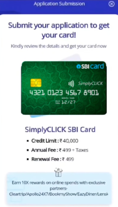 Apply SBI Credit Card Online Step 16