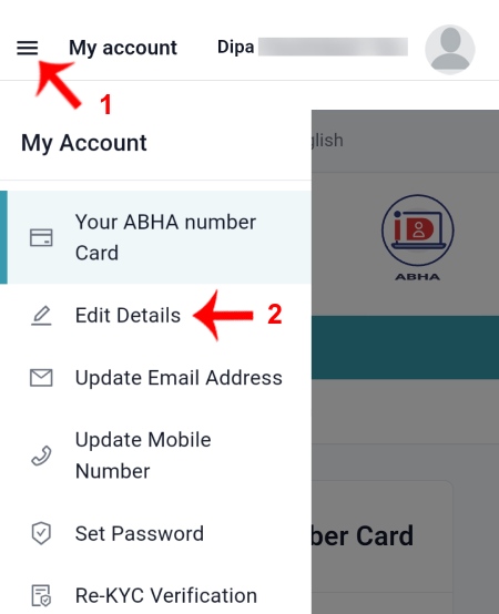 Apply ABHA Health Card Online Step 6 Sub-Step 2