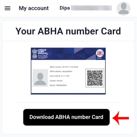 Apply ABHA Health Card Online Step 6