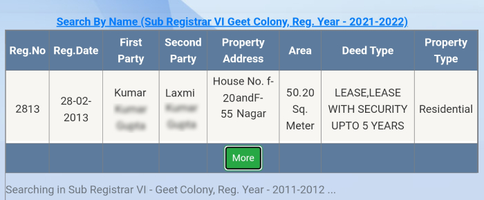 Delhi Property Registration or Ownership Details Check Kaise Kare Step 4