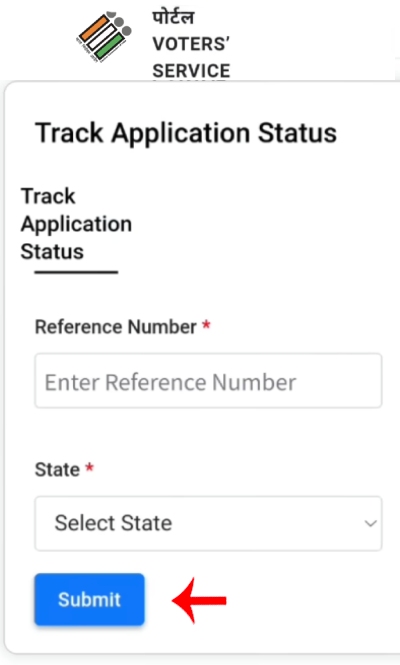 PVC Voter Card Application Form Status Check Kaise Kare Step 2