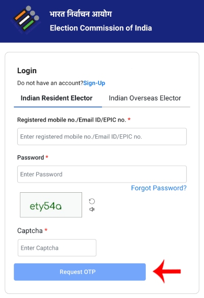 PVC Voter Id Card Online Order Kaise Kare Step 1