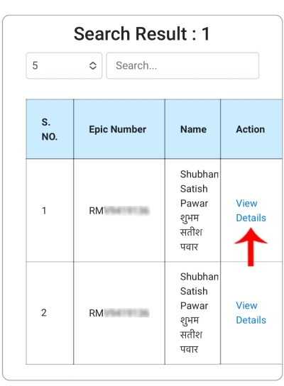 Download Voter Slip Online Step 5